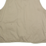 OUJIAN Utility Mens Gilet Beige 2XL