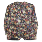 HARDOB Womens Blazer Jacket Black Viscose 90s Floral L