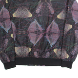 NIKE Womens Track Jacket Black Crazy Pattern S