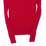 POLO RALPH LAUREN Mens Jumper Red Cable Knit XXS