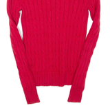 POLO RALPH LAUREN Mens Jumper Red Cable Knit XXS