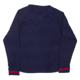 DKNY Mens Jumper Blue V-Neck Tight Knit M