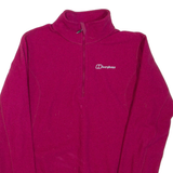 BERGHAUS Womens Fleece Purple 1/4 Zip UK 10