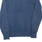 TIMBERLAND Mens Jumper Blue Tight Knit S