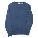 TIMBERLAND Mens Jumper Blue Tight Knit S
