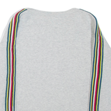 TOMMY HILFIGER Womens Patterned Jumper Grey Striped Tight Knit S