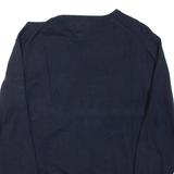 TOMMY HILFIGER Mens Jumper Blue 1/4 Zip Tight Knit XL