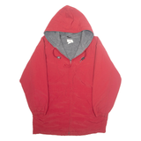 J CREW Mens Rain Coat Red Nylon Hooded S