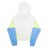 CHAMPION Mesh Lined Womens Anorak Jacket White Nylon Hooded M