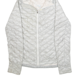 THE NORTH FACE Womens Quilted Coat Grey Nylon Hooded Diamond S