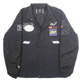 ARLEN NESS Mens Biker Jacket Black Nylon XL
