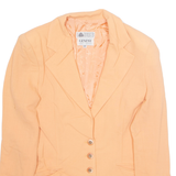 GENESY Womens Blazer Jacket Orange Wool M