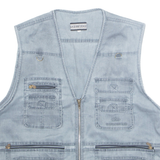 EASTERN COLLEGE Mens Gilet Blue 2XL