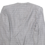 MAXI LIBERATI Womens Blazer Jacket White Viscose Plaid M