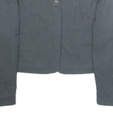 OUISET Womens Blazer Jacket Grey M