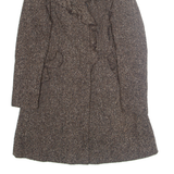 DKNY Womens Overcoat Jacket Brown Wool M