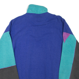 Baseball Mens Sweatshirt Blue 1/4 Zip USA L