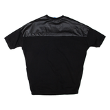 ADIDAS Short Sleeve Womens Sweatshirt Black Crew Neck UK 16