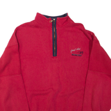FEEL THE ENERGY Mens Sweatshirt Red 1/4 Zip L