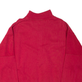 FEEL THE ENERGY Mens Sweatshirt Red 1/4 Zip L