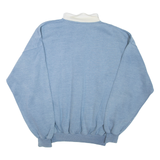 Victory Team Mens Sweatshirt Blue Button Neck L