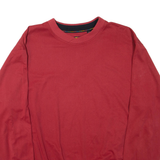 Mens Sweatshirt Red Crew Neck L