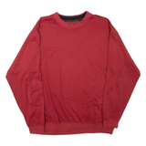 Mens Sweatshirt Red Crew Neck L