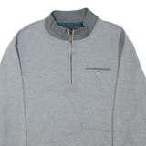 PEBBLE BEACH Mens Sweatshirt Grey 1/4 Zip XL