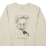 GILDAN Mens Sweatshirt Beige Crew Neck M