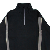 KAPPA Mens Sweatshirt Black 1/4 Zip XL