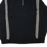 KAPPA Mens Sweatshirt Black 1/4 Zip XL