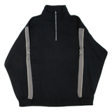 KAPPA Mens Sweatshirt Black 1/4 Zip XL