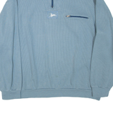 Wolf Mens Sweatshirt Blue 1/4 Zip L