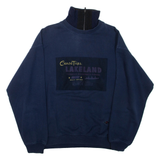 Mens Sweatshirt Blue 1/4 Zip M