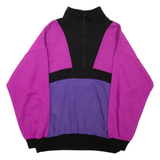 Womens Sweatshirt Pink 1/4 Zip S