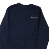 CHAMPION Womens Sweatshirt Blue Crew Neck S