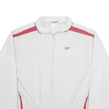 REEBOK Mesh Lined Mens Windbreaker Jacket Grey XL