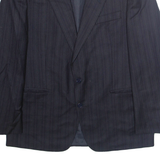 Mens Blazer Jacket Blue Striped L