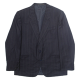Mens Blazer Jacket Blue Striped L