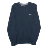 BEN SHERMAN Mens Jumper Blue Tight Knit M