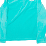 REGATTA Womens Fleece Blue 1/4 Zip Tight Knit UK 12