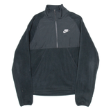 NIKE Mens Fleece Black 1/2 Zip Tight Knit XS