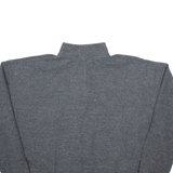 NIKE Cropped Womens Jumper Grey 1/4 Zip Tight Knit L
