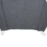NIKE Cropped Womens Jumper Grey 1/4 Zip Tight Knit L