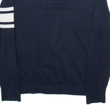 TOMMY HILFIGER Mens Jumper Blue Tight Knit 3/4 Sleeve Wool M