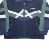 HUMMEL Mens Shell Jacket Blue Argyle XL