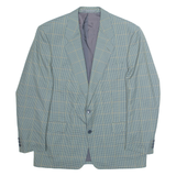 Mens Blazer Jacket Blue Houndstooth L