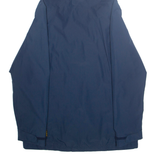 JACK WOLFSKIN Mesh Lined Womens Rain Jacket Blue Hooded M