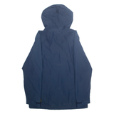 JACK WOLFSKIN Mesh Lined Womens Rain Jacket Blue Hooded M