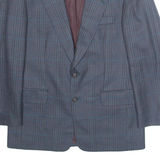 CANDA Mens Blazer Jacket Blue Houndstooth L